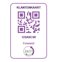 Exemple de carte client avec code QR