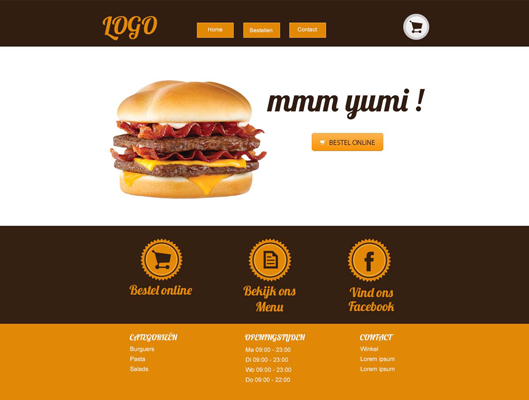 Example de site pour snack-sandwicherie