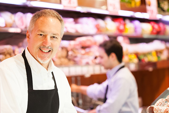 Kasse für Premium food shop